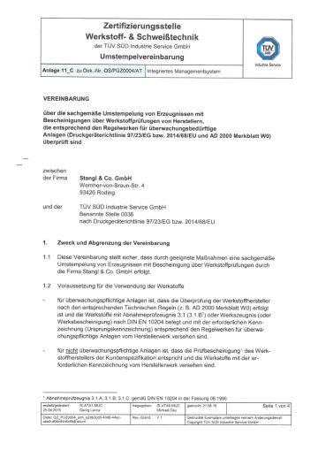 Umstempelvereinbarung